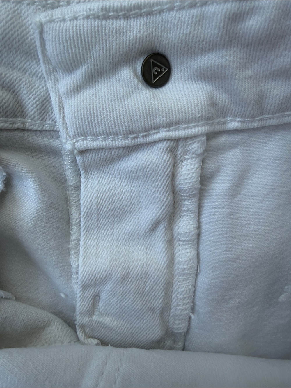 Guess White Denim Power Skinny Low Rise Jean Cotton/Spandex Blend 5 Pocket-27W - Picture 11 of 13